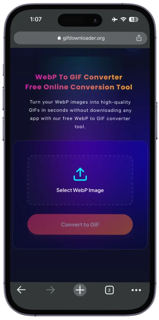 WebP To GIF Converter